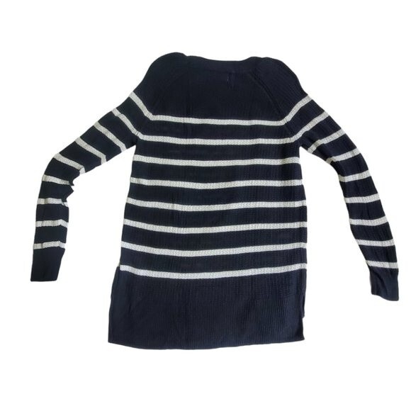 Old Navy Black And White Textured Crewneck Sweater sz M - Picture 2 of 13